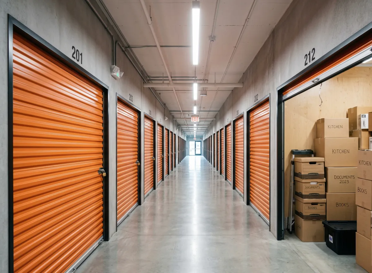 Self-storage gangen met units